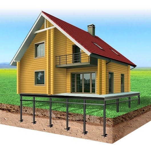 Каркасный дом на винтовых сваях: преимущества, монтаж и советы
